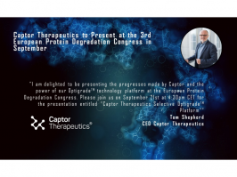 Captor Therapeutics to Present at the 3rd European Protein Degradation Congress in September